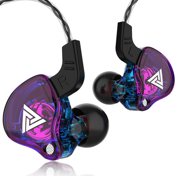 Fones de ouvido intra-auriculares QKZ AK6 com microfone HD Controle em linha Extra Bass